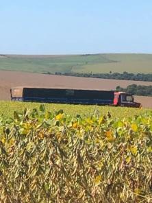 Carreta Roubada Na Sexta Foi Encontrada Em Lavoura Sem A Carga