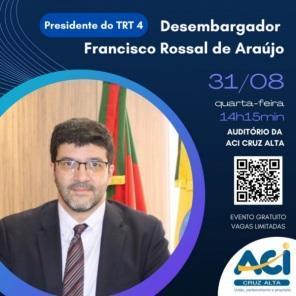 Aci Promove Encontro Presidente Do Trt Francisco Rossal De Ara Jo