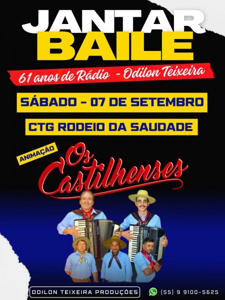 FESTA!> Jantar-Baile em Cruz Alta Celebra 61 Anos de Rádio de Odilon Teixeira