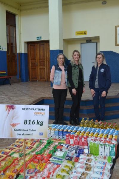 HSVP recebe 816kg de alimentos através da ação Gesto Fraterno de Corpus Christ