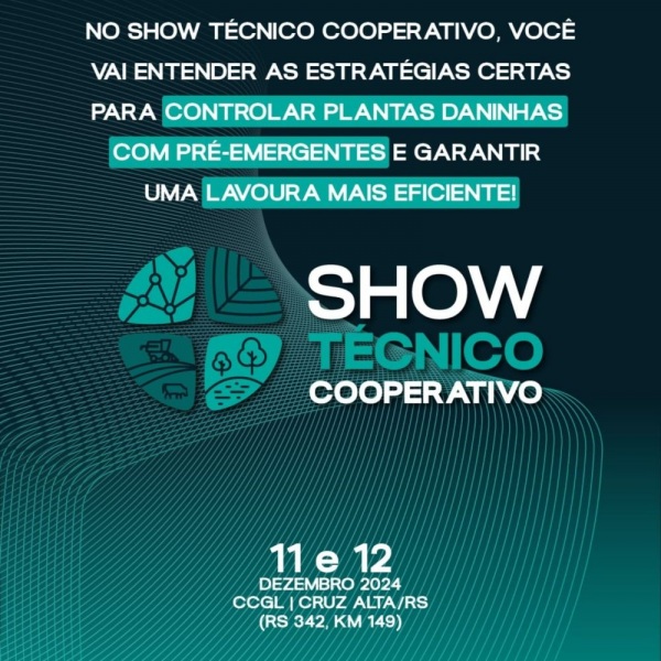 SHOW TÉCNICO COOPERATIVO>começa hoje no campo experimental da CCGL