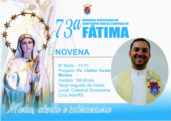 HOJE NA CATEDRAL> 8ª Noite da novena em preparação para a Romaria