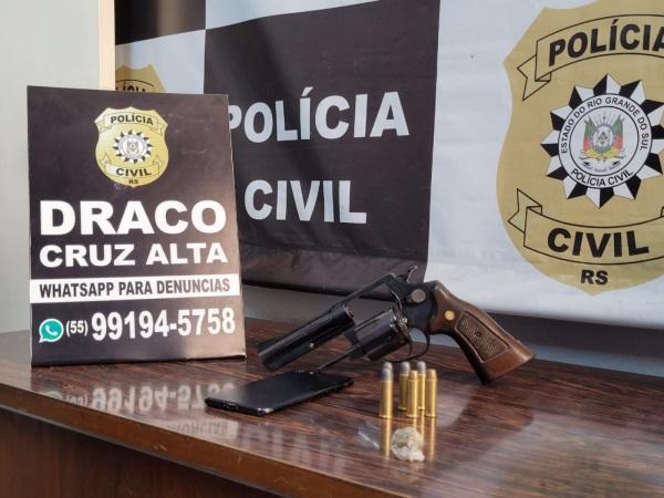 Mais um indivíduo foi preso pela Polícia Civil em Cruz Alta com arma irregular