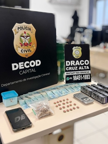 Polícia Civil desarticula rede de tráfico entre Florianópolis e Cruz Alta