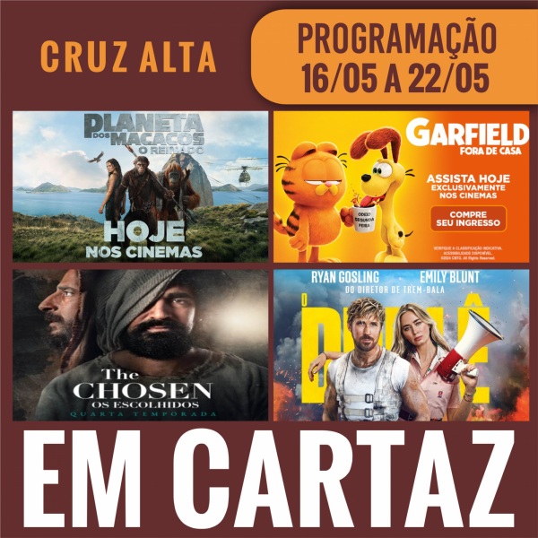 CINEMA: Confira os filmes em Cartaz neste sábado em Cruz Alta