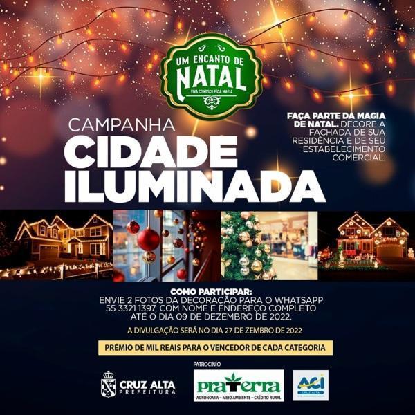 ‘Cidade Iluminada’: ACI Cruz Alta promove concurso de decoração natalina