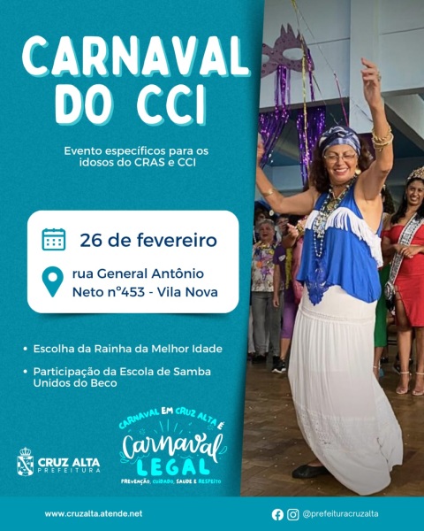 Carnaval do CCI promove animação e celebração da Melhor Idade em Cruz Alta