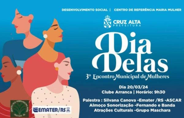 É HOJE: 3º Encontro Municipal de Mulheres no Clube Arranca em Cruz Alta