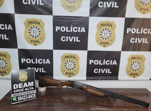 Polícia Civil de Cruz Alta apreende arma de fogo com registro vencido