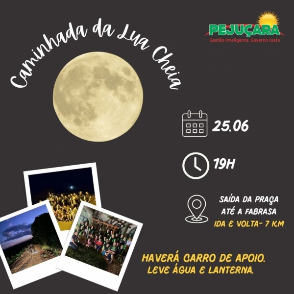 REGIÃO> Pejuçara Realiza a Terceira Edição da Caminhada da Lua Cheia