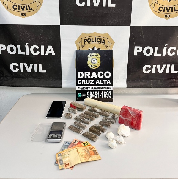 PRISÃO EM FLAGRANTE POR TRÁFICO DE DROGAS EM CRUZ ALTA