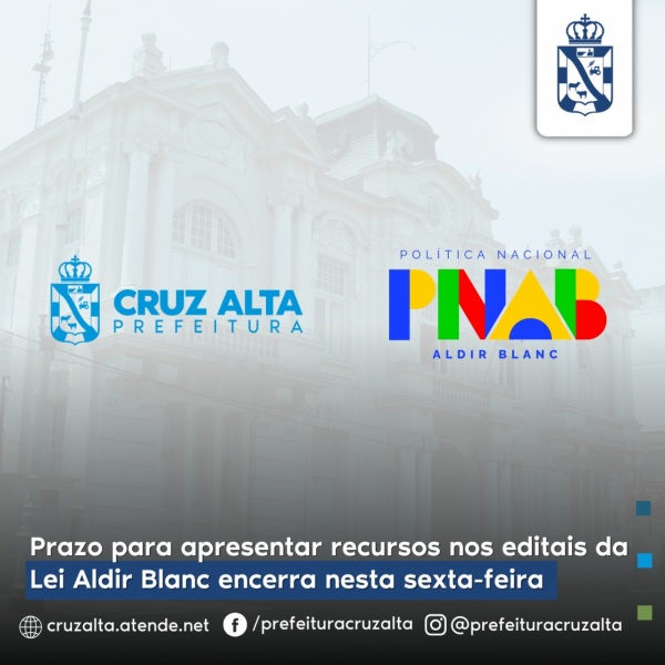 ENCERRA HOJE> Prazo para candidatos apresentarem recursos da Lei Aldir Blanc