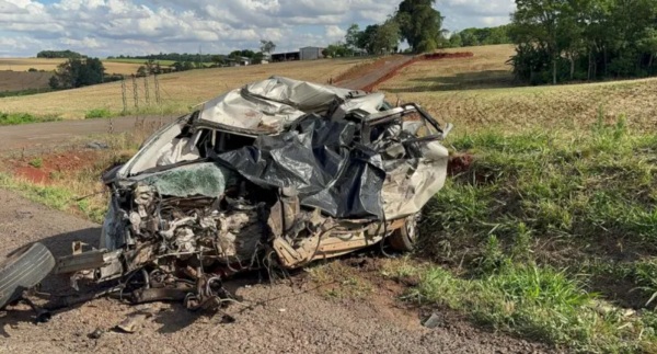 BR 285> Grave acidente resulta em vítima fatal; carro com placas de Cruz Alta