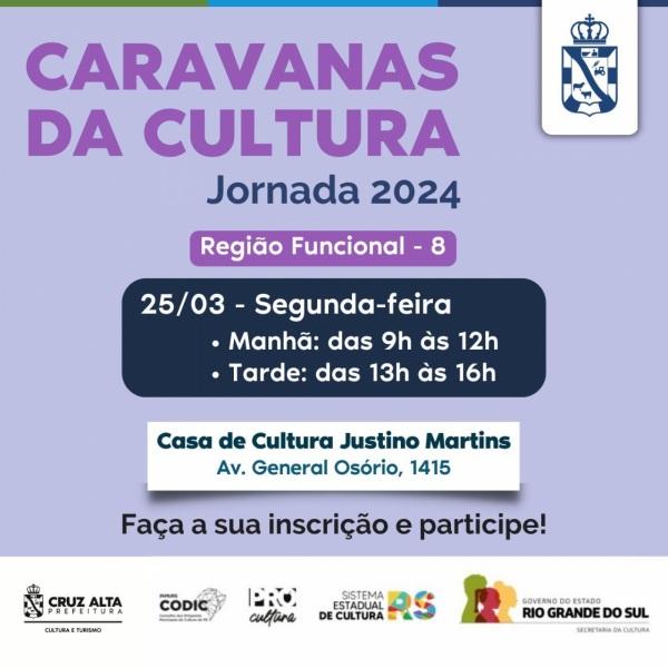 É HOJE: A Caravana de Cultura na Casa de Cultura Justino Martins 