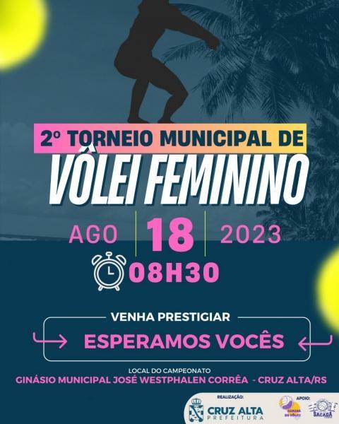 Inscrições abertas para o Torneio Municipal de Voleibol Feminino e Masculino