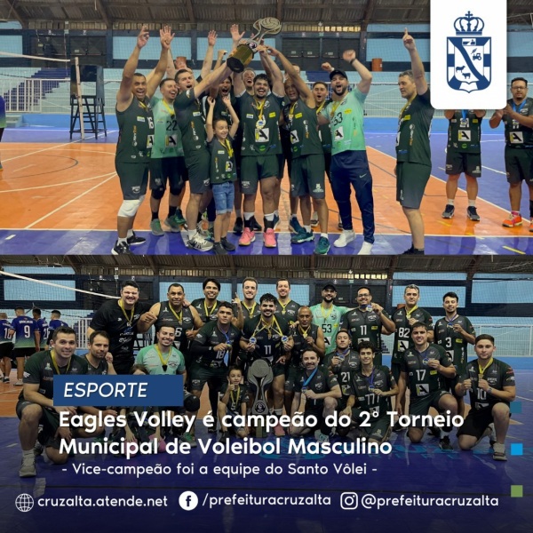 DESPORTIVO EAGLES VOLLEY >CAMPEÃO DO 2º TORNEIO MUNICIPAL DE VÔLEI MASCULINO