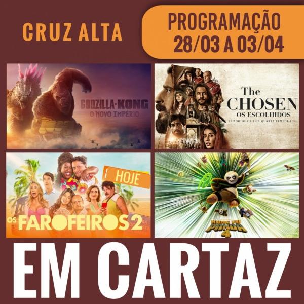 CINEMA: Confira os filmes em Cartaz neste sábado em Cruz Alta