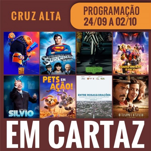 CINEMA: Confira os filmes em Cartaz neste sábado em Cruz Alta