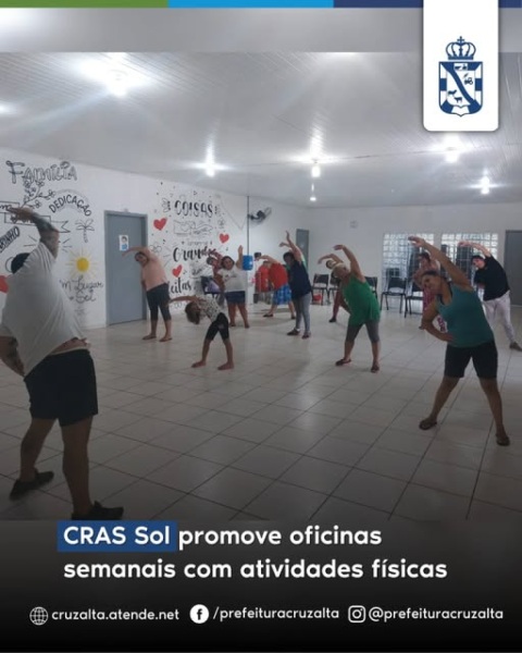 CRAS Sol promove oficinas semanais com atividades físicas