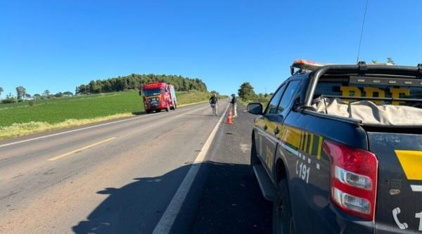 Acidente entre carro e moto deixa dois mortos na BR 158, em Cruz Alta