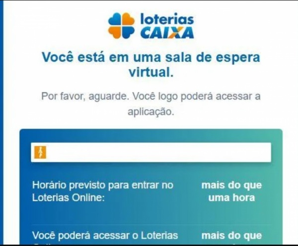 Mega da Virada> site Loterias Caixa tem fila de espera para apostar