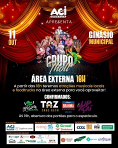 THOLL EM CRUZ ALTA> Show será na próxima sexta dia 11 nos 113 anos da ACI