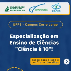 Inscrições abertas para a Especialização em Ensino de Ciências Ciência é 10