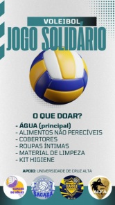 Jogo Solidário de Voleibol será realizado neste sábado no Ginásio da UNICRUZ