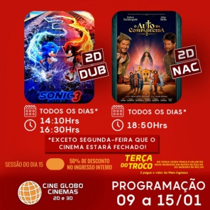 CINEMA: Confira os filmes em Cartaz neste sábado em Cruz Alta