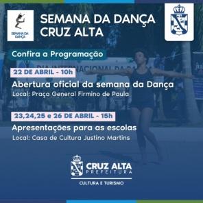 Cruz Alta terá a Semana da Dança de 22 a 28 de abril com vários espetáculos