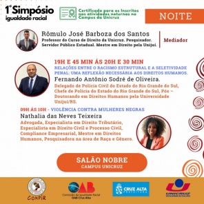 25 DE NOVEMBRO> Cruz Alta realiza 1º Simpósio Municipal da Consciência Negra 