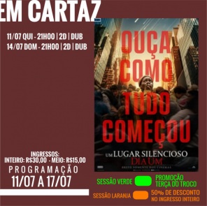 CINEMA: Confira os filmes em Cartaz neste sábado em Cruz Alta