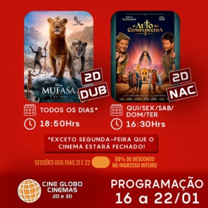 CINEMA: Confira os filmes em Cartaz neste sábado em Cruz Alta