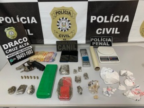 Casal é preso por tráfico de Drogas em Cruz Alta pela DRACO da Polícia Civil