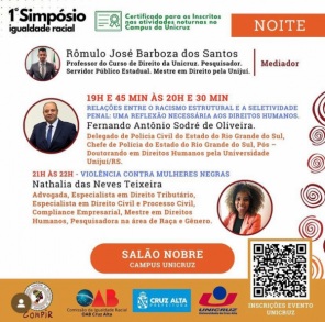 25 DE NOVEMBRO> Cruz Alta realiza 1º Simpósio Municipal da Consciência Negra