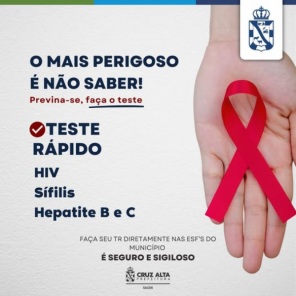 DEZEMBRO VERMELHO> Testes rápidos para HIV/AIDS são oferecidos pela saúde