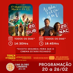 CINEMA: Confira os filmes em Cartaz neste sábado em Cruz Alta