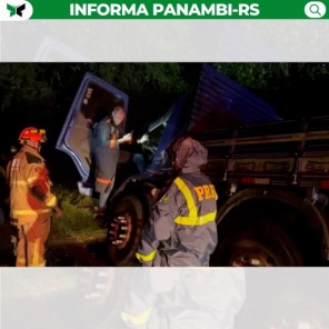 BR 158 PANAMBI> Acidente com caminhão e uma vítima fatal na noite da quinta