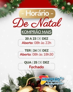 NATAL 2024> O que abre e o que fecha na véspera e no dia de Natal em Cruz Alta