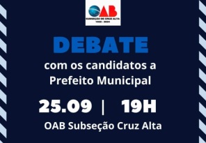 Debate entre candidatos à Prefeitura de Cruz Alta acontece nesta quarta-feira